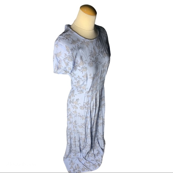 Urban Outfitters Blue Floral Open Back Maxi Dress - Picture 3 of 4